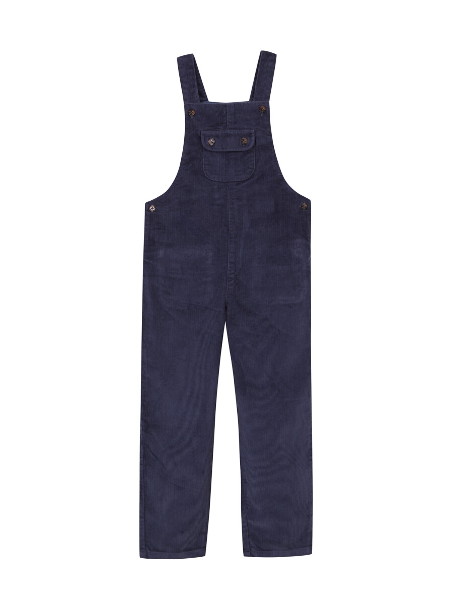 Peto Largo De Pana Azul Medio Oscuro