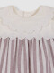 Vestido Combinado De Rayas Berenjena
