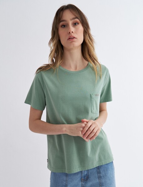 Remera básica Flora Verde