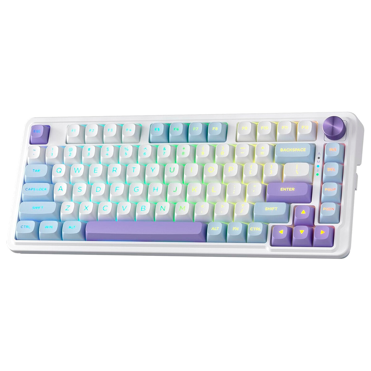 Teclado Gamer Redragon Ucal Max K673 RGB White Purple 