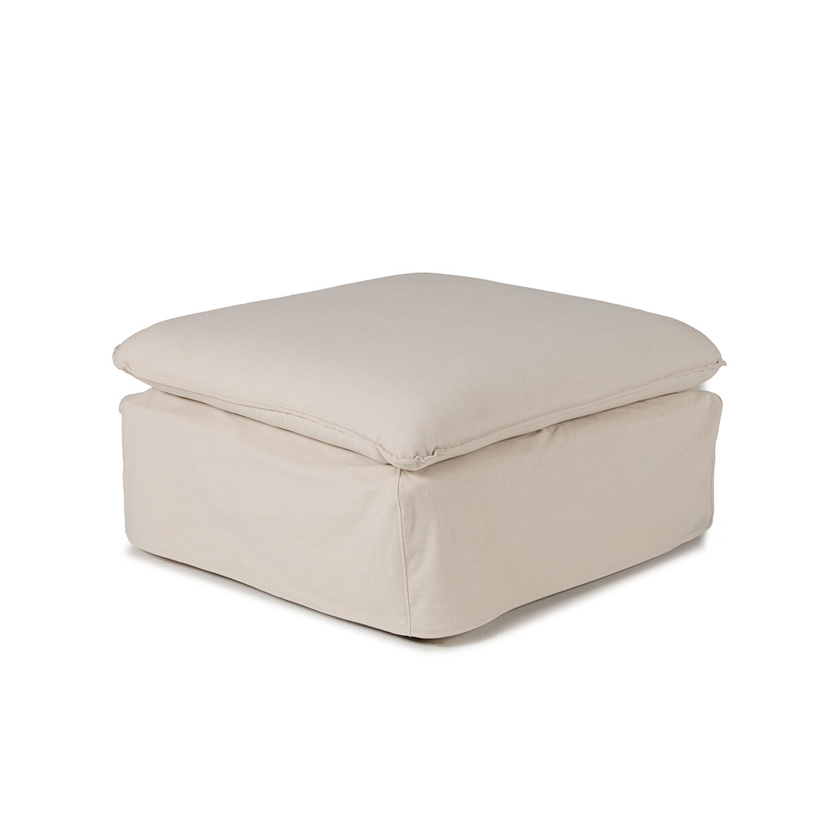 Puff Snow - Tela Rústica - TD5260-1635 (Beige) 