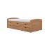 CAMA MARINERA MADERA MACIZA CON CAJONES - ULLI - MARRON ROBLES Cama Marinera Madera Maciza Con Cajones - Ulli - Marron Robles