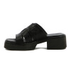 Country Sandalia Mujer Tres Tiras Anchas Negro