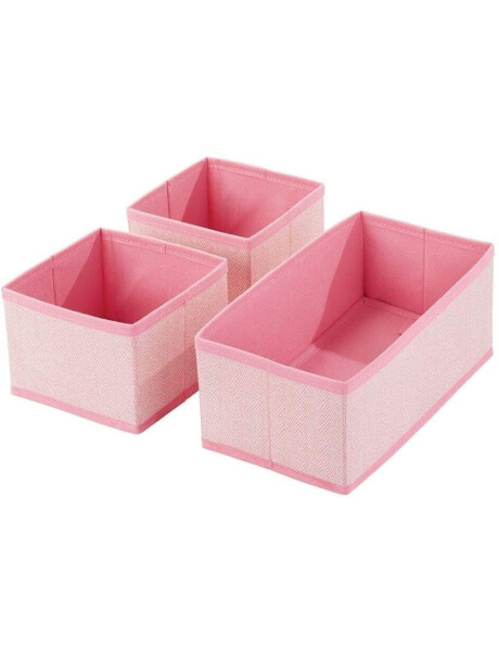 SET 3 ORGANIZADOR TELA 28x14x11/14x14x11CM ROSA SET 3 ORGANIZADOR TELA 28x14x11/14x14x11CM ROSA