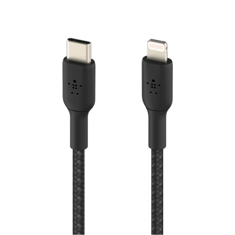 Cable de carga Belkin BoostCharge Reforzado Lightning a USB-C Braided 1M 3.3FT Black