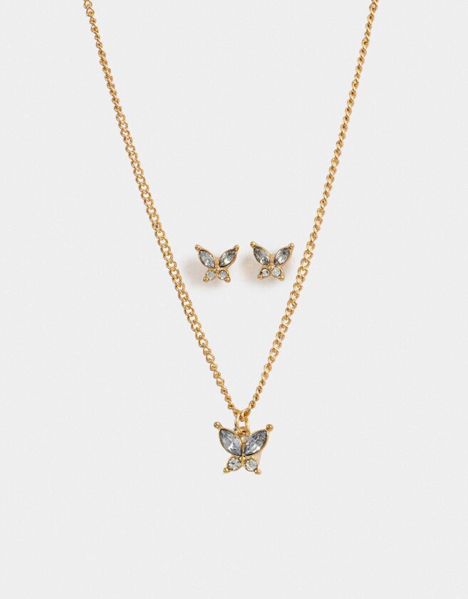 Bijouterie Set Strass Bijou Set Con Strass - Dorado