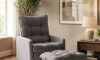 Butaca Reclinable 1 Cuerpo + Puff Living - Montreal Gris