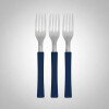 UNA Set 3 Tenedores M.Plastico Azul 83310/28 UNA Set 3 Tenedores M.Plastico Azul 83310/28