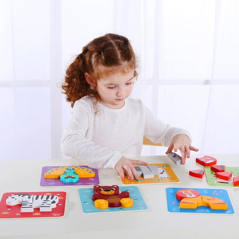 tooky toy 6 in 1 mini animal puzzle 34 pzs tooky toy 6 in 1 mini animal puzzle 34 pzs