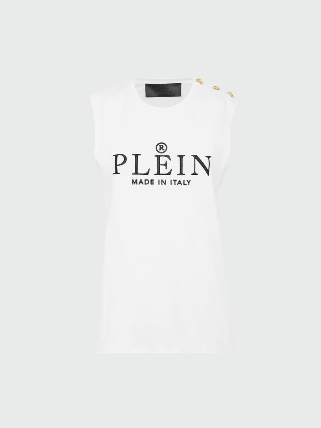 PHILIPP PLEIN - camiseta sin mangas blanca Iconic Plein Blanco