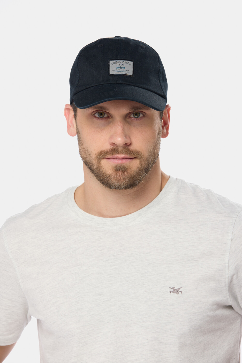 GORRO VISERA DE LONA CON PARCHE Negro