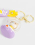 Llavero Lúdico Llavero Y Charm De Gatito En Burbuja - Violeta Lila
