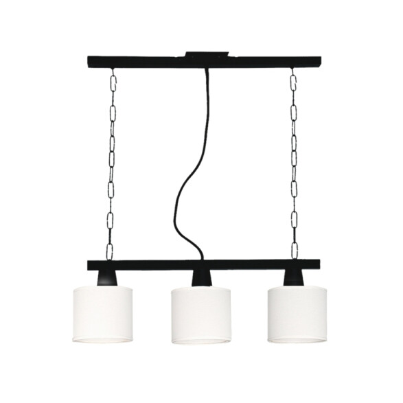Lámpara colgante negro de metal con pantalla Ø15cm JU0356