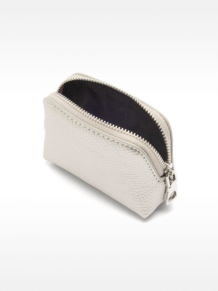 Monedero Liso plateado