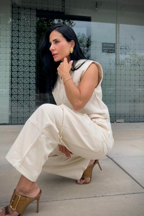 Camisa sin manga Cora Off White