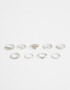 Sets Anillos Metal Set De Anillos De Metal - Plateado