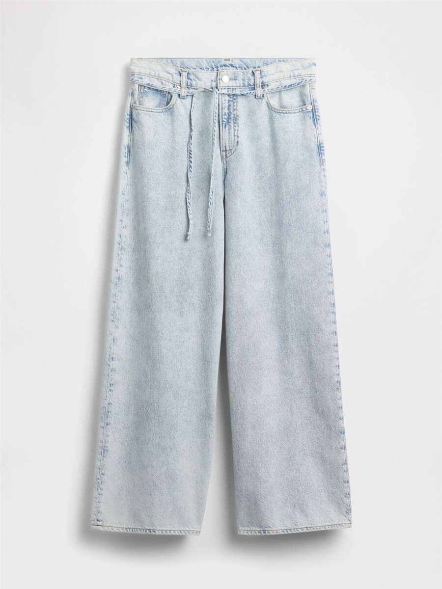 Jean Baggy Tiro Medio Mujer - Light Indigo 11 