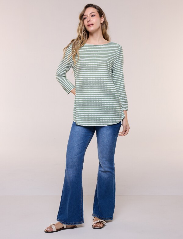 Blusa Marinera Manga 3/4 VERDE