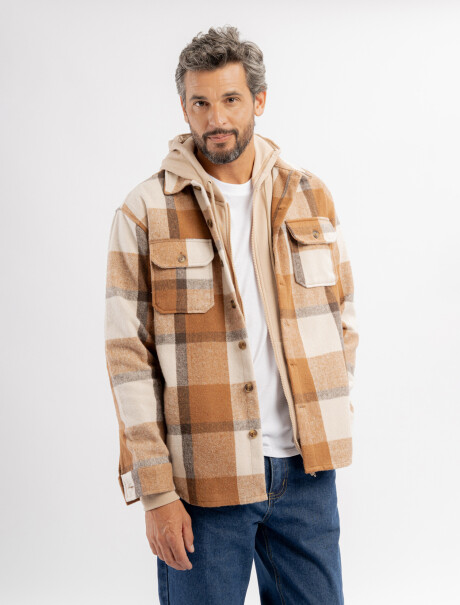 Sobrecamisa franela beige