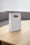 Bolsa cartulina eco sacabocado 10x05x15 cm BLANCO