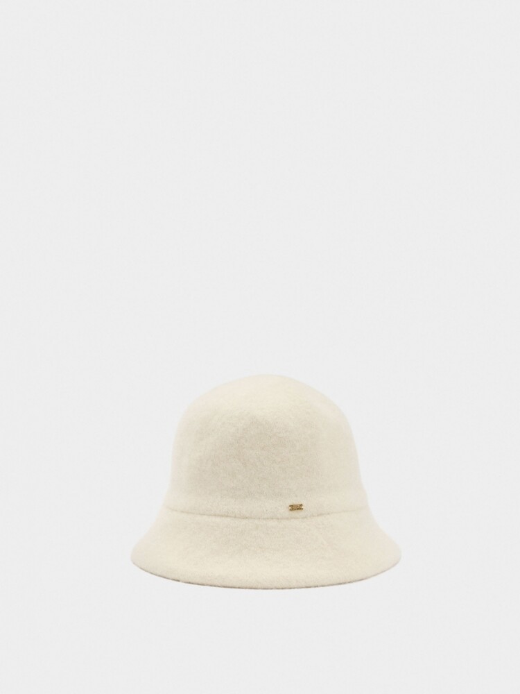 Sombrero Bucket De Lana crudo