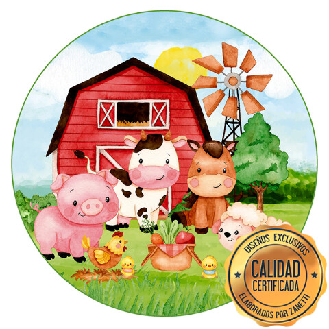 Lámina Animales de la Granja Molino Red.