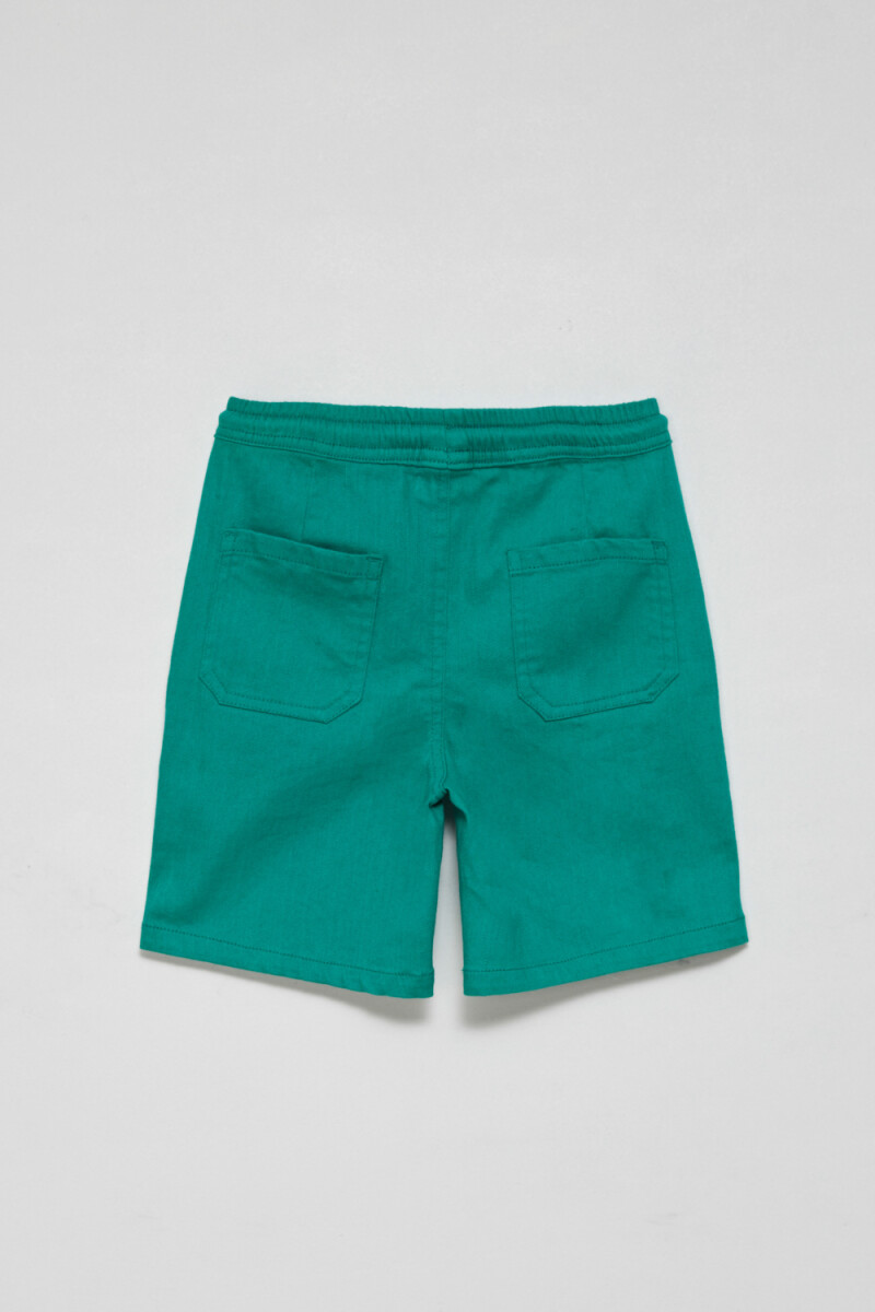 Bermuda casual con lavado Verde