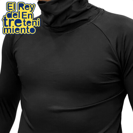 Set X2 Remera Térmica Deportiva Cuello Alto P/ Hombre Negro-Militar