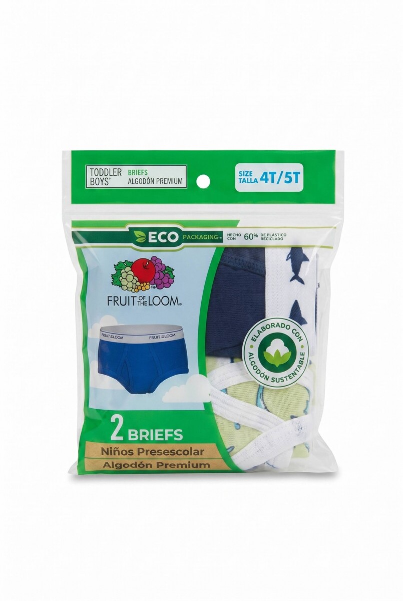Pack x2 Slip para niño toddler - Multicolor 