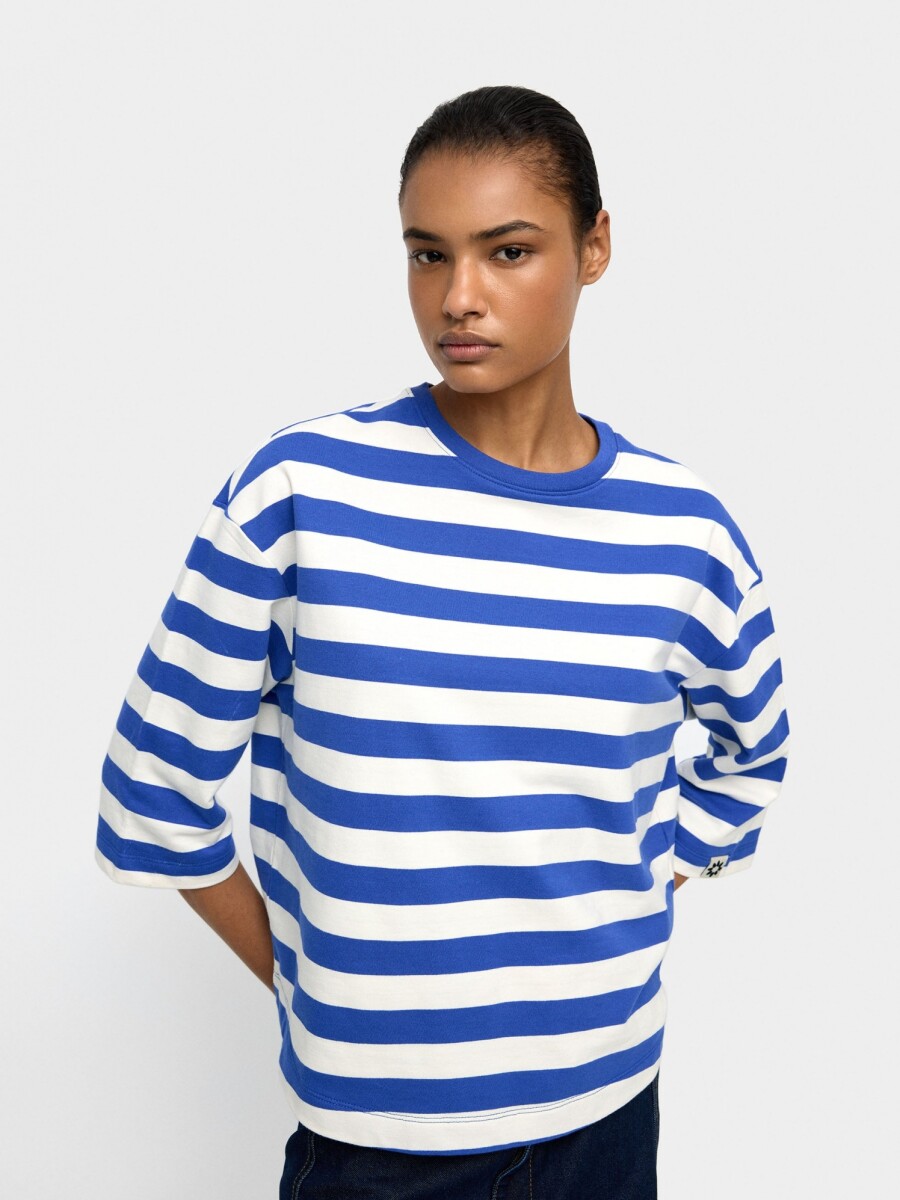 Sudadera A Rayas azul