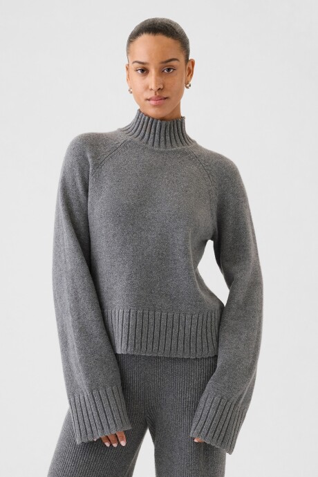 Buzo Polera Cashsoft Mujer B50 Charcoal Heather