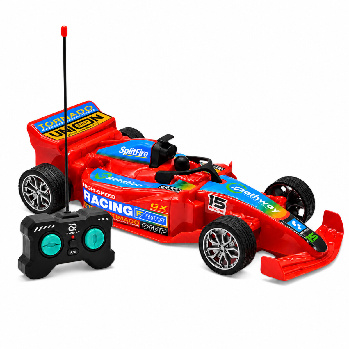 Auto F1 RC Racing Rivalry Control Remoto Luces 1:22 - Rojo 