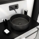 VALVULA POPUP BAÑO NEGRO SIN DESBORDE MATE NEGRO