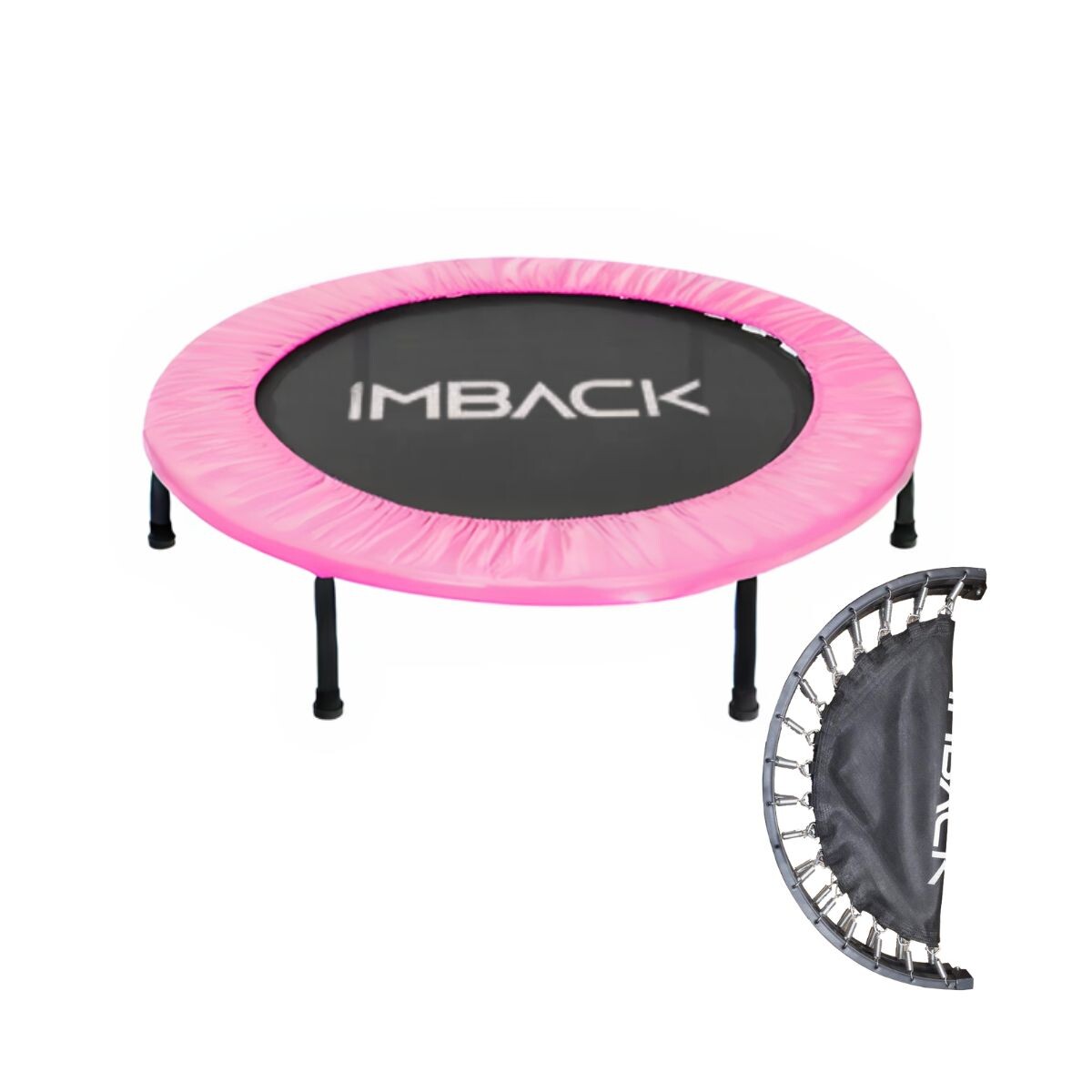 Mini Trampolin Plegable Cama Elástica Saltarín Fitness 102 Cm Color Rosa 