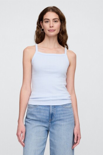 Musculosa Cuello Cuadrado Mujer Serene Blue