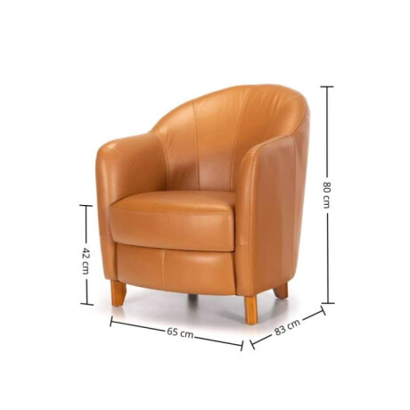 Butaca 100% Cuero Nova Camel