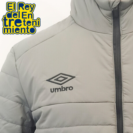 Camperon Umbro C/ Capucha Adulto Parka Abrigo Hombre Gris