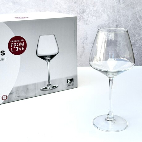 Juego De 6 Copas Vino Vidrio 440ML Juego De 6 Copas Vino Vidrio 440ML