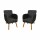 Pack x2 Sillón poltrona 1 cuerpo Lumax Maya nórdico de tela Negro