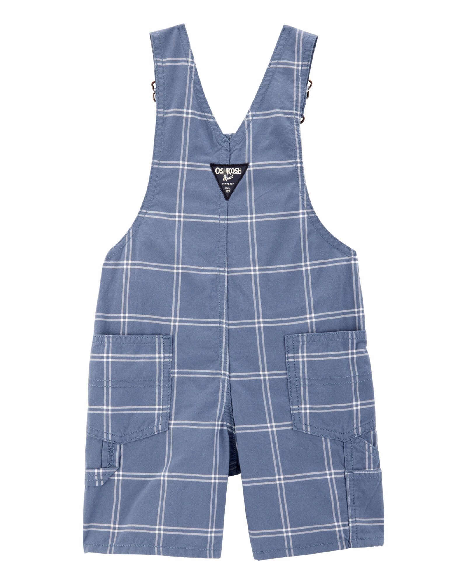 Enterito corto de algodón, diseño a cuadros Sin color