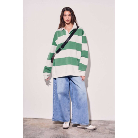 Sweater Polo Rayas Verde