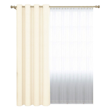 Cortina Blackout 140x230 Cm No Pasa Luz Living Dormitorio Blanco Hueso