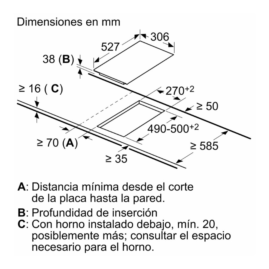 Anafe vitrocerámico 2 Zonas Bosch PKF375FP2E 30cm Anafe vitrocerámico 2 Zonas Bosch PKF375FP2E 30cm