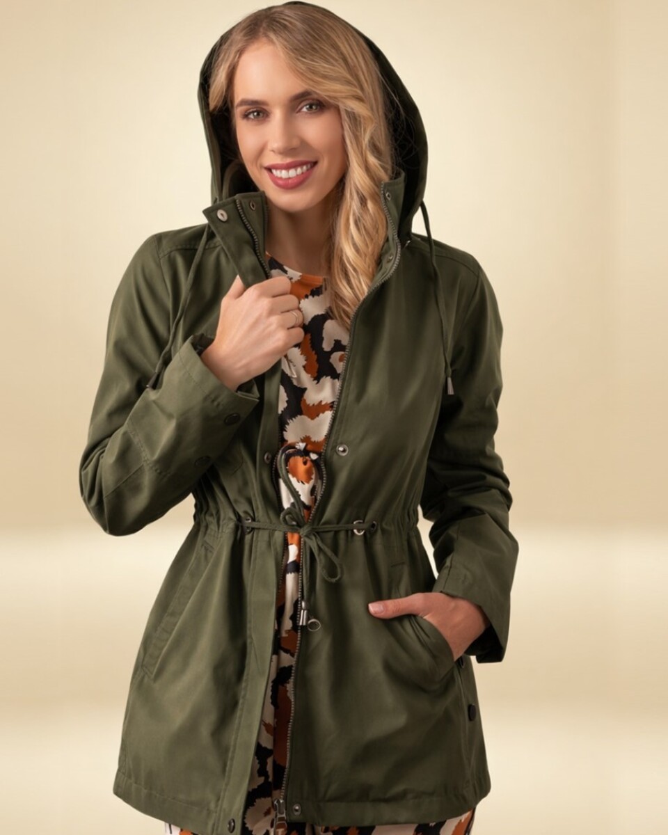 Campera Impermeable. - Verde Olivo 