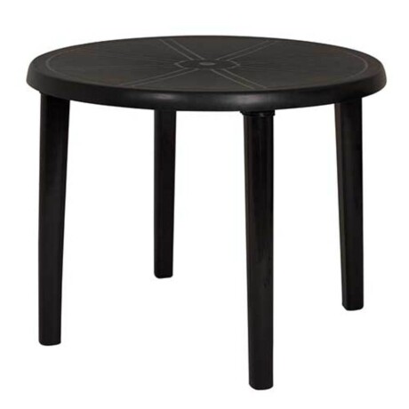 Mesa Redonda Mor 90Cm Diámetro Hasta 40Kg Universo Binario NEGRO