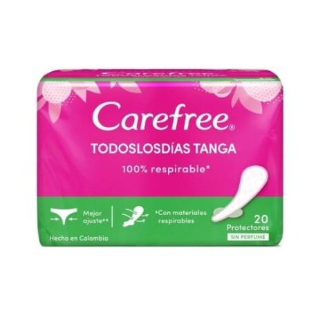 Carefree Protectores Todos los Días Tanga Sin Perfume 20 Unidades – Comodidad y Frescura Carefree Protectores Todos los Días Tanga Sin Perfume 20 Unidades – Comodidad y Frescura