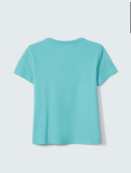 CAMISETA INFANTIL CON ESTAMPA AZUL CLARO