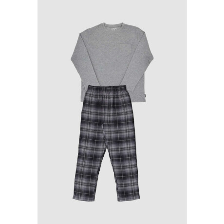 67-1825 pijama cuadros Gris