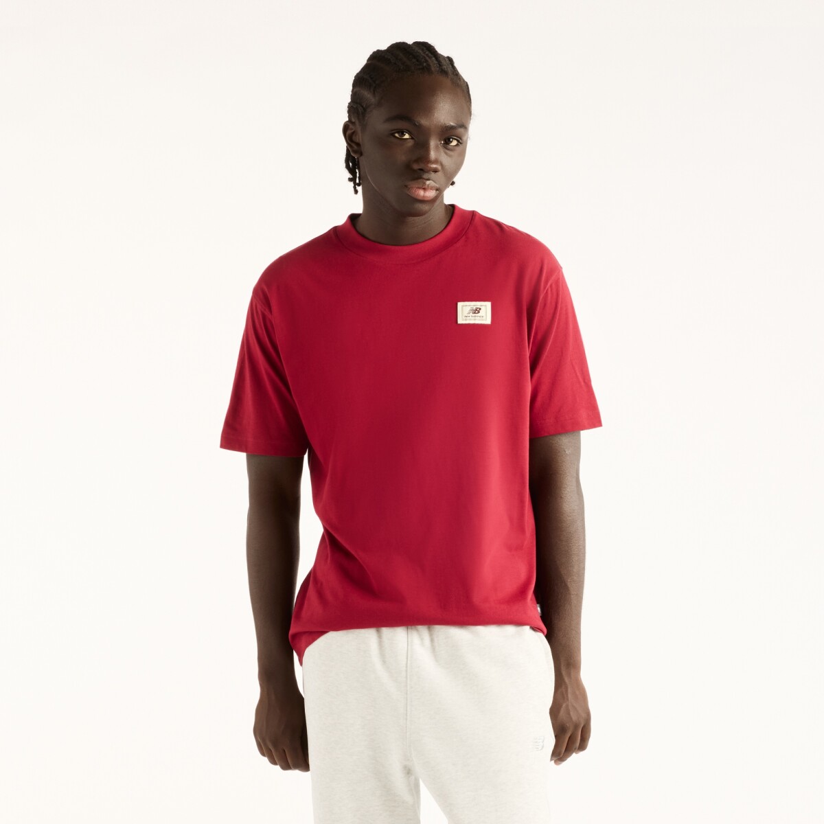 Remera New Balance de Hombre - Woven Label - MT53928PDR - RED 