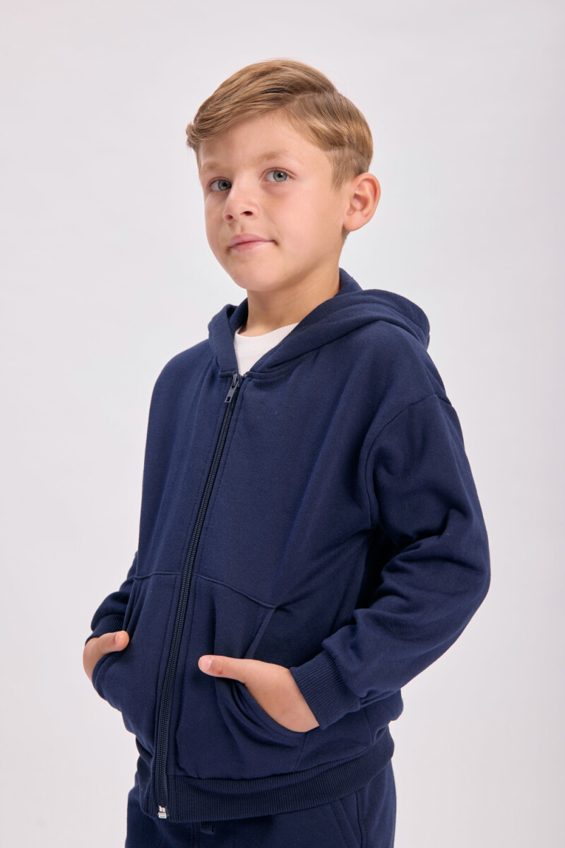 Campera deportiva básica Azul Marino